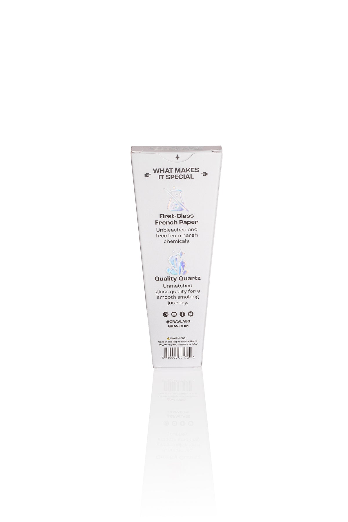 GRAV® Short Kings Quartz Tip Cones - 16 Pack POP Display