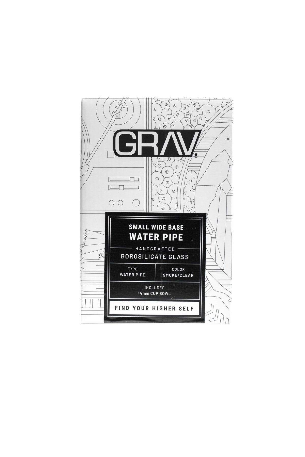 GRAV® Small Wide Base Bong - Smoke