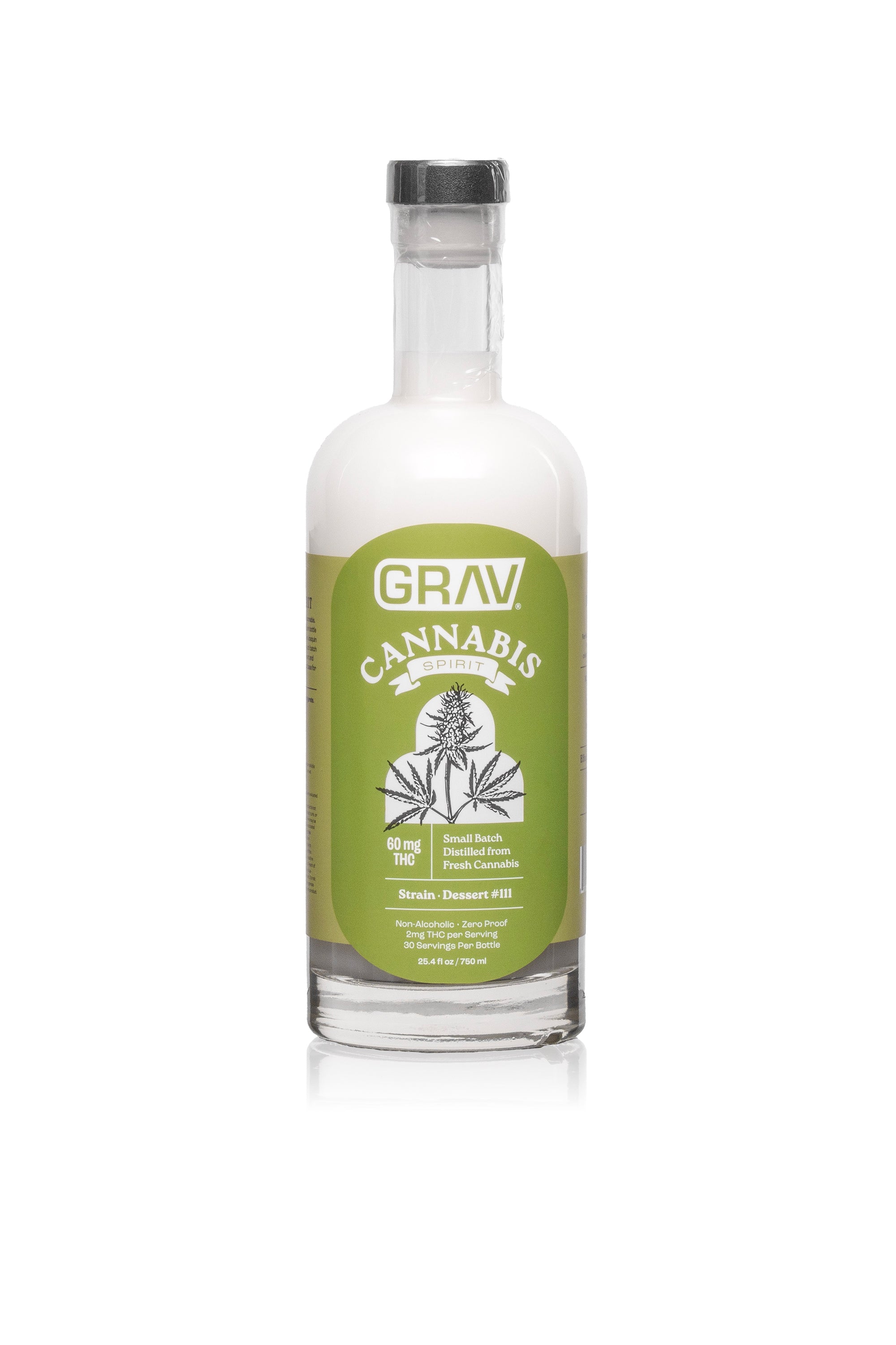 GRAV® Cannabis Spirit 60mg Green Label, 750ml Bottle 6-Pack