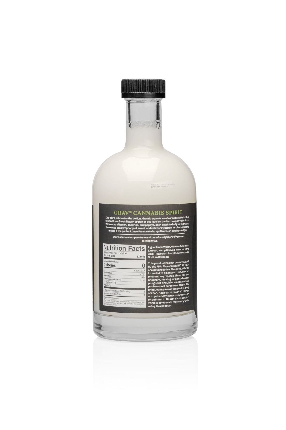 GRAV® Cannabis Spirit 300mg Natural - 750ml Bottle