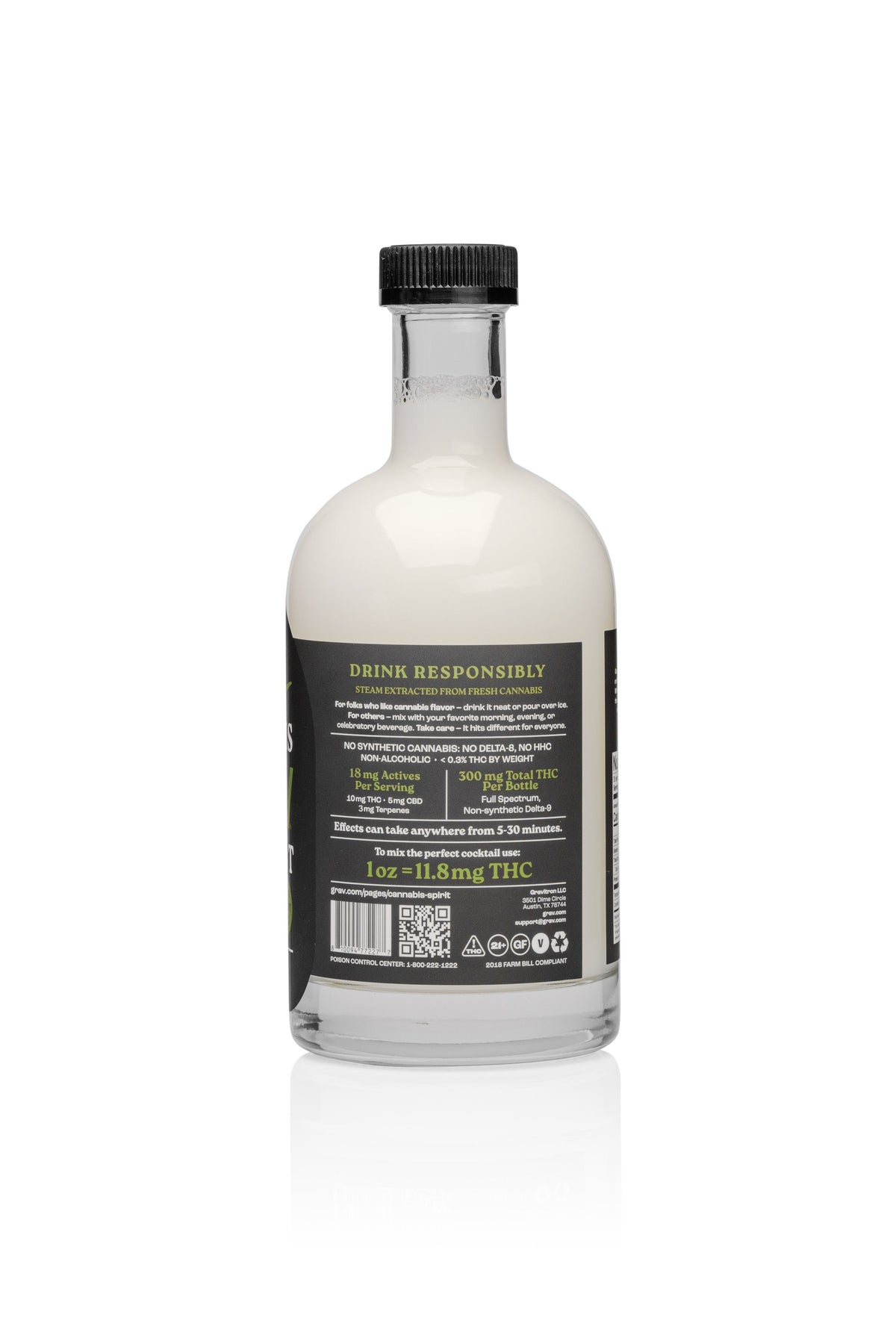 GRAV® Cannabis Spirit 300mg Natural - 750ml Bottle