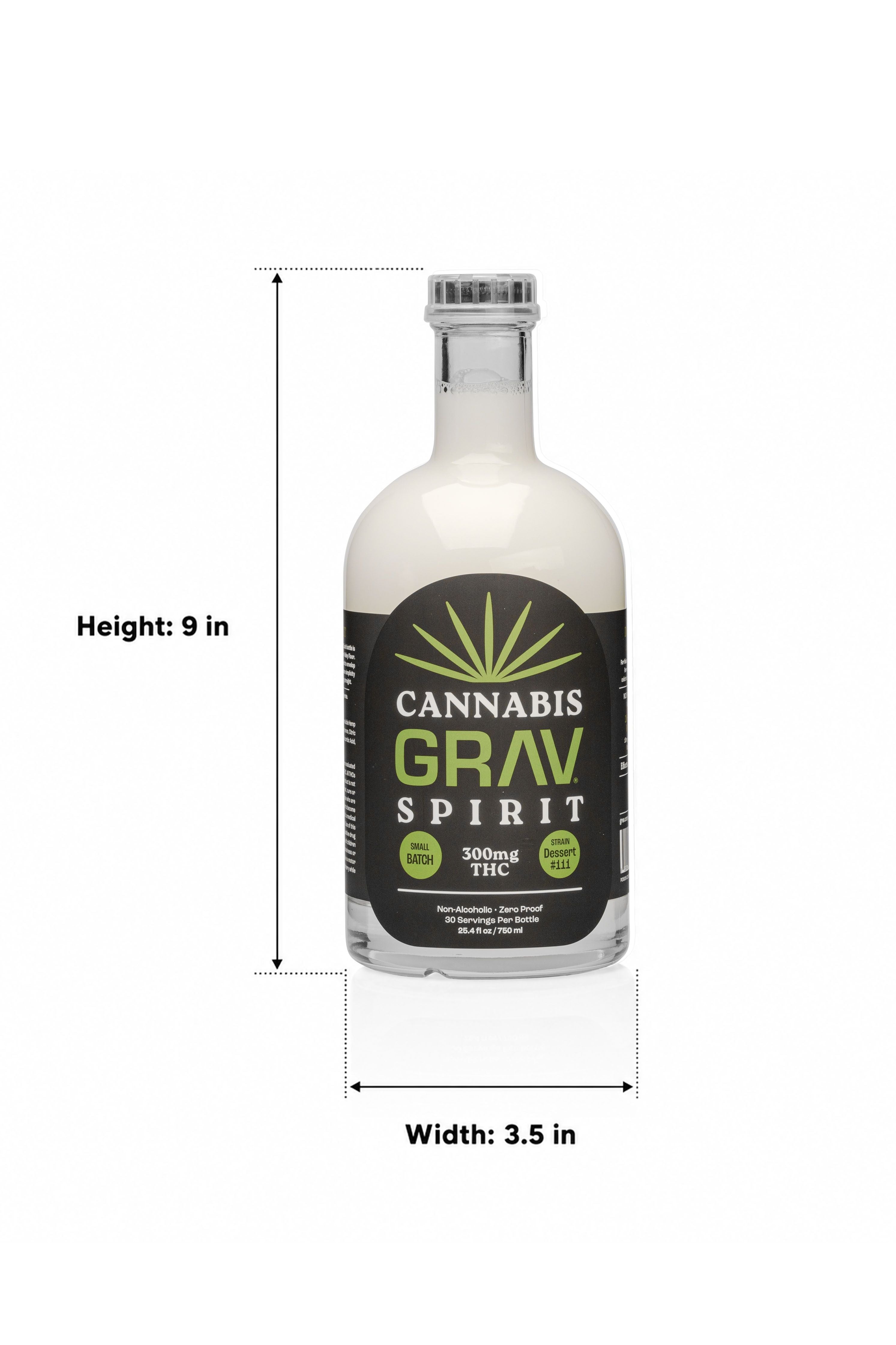 GRAV® Cannabis Spirit 300mg Natural - 750ml Bottle