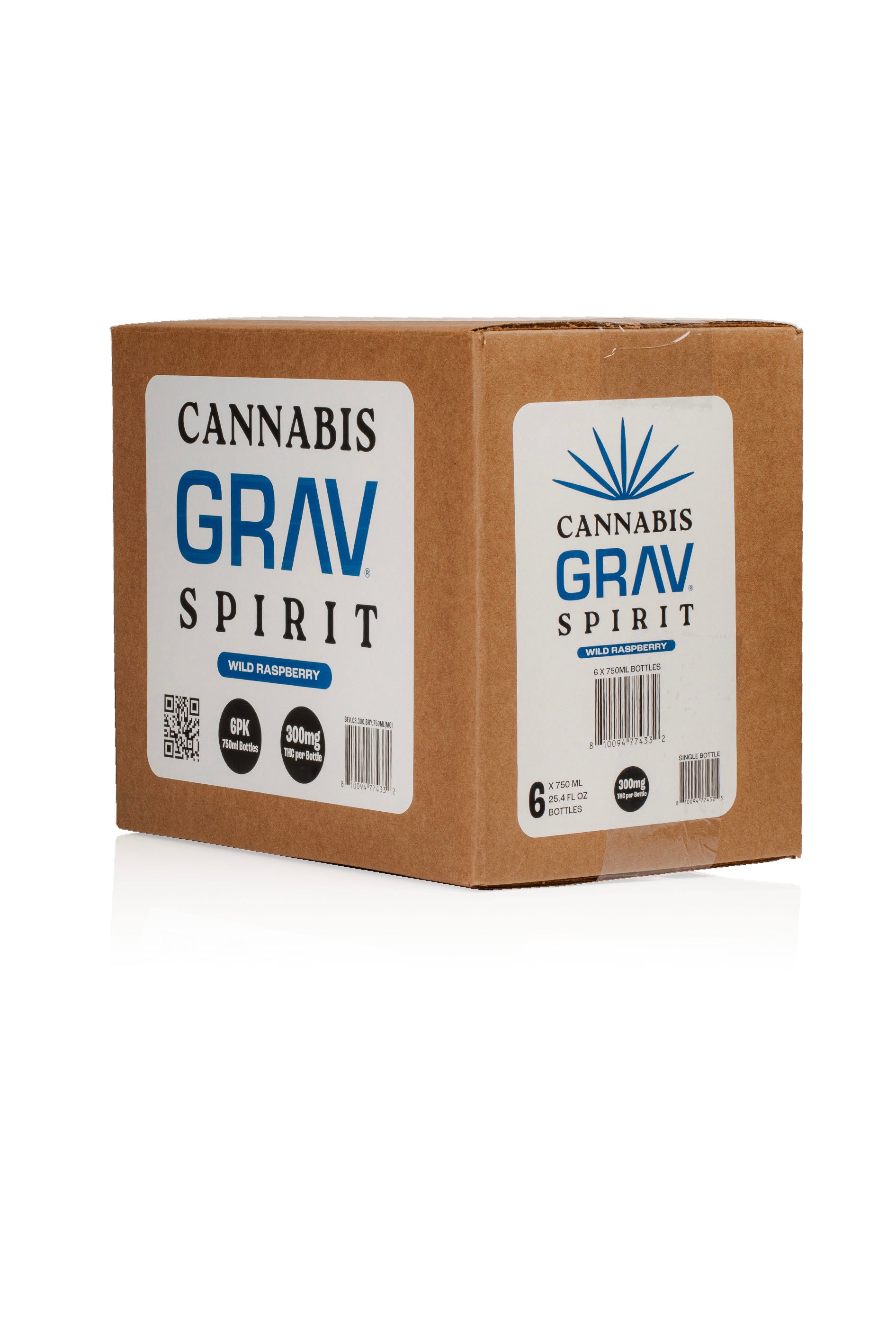 GRAV® Cannabis Spirit 300mg, Assorted Flavors, 750ml Bottle 6-Pack