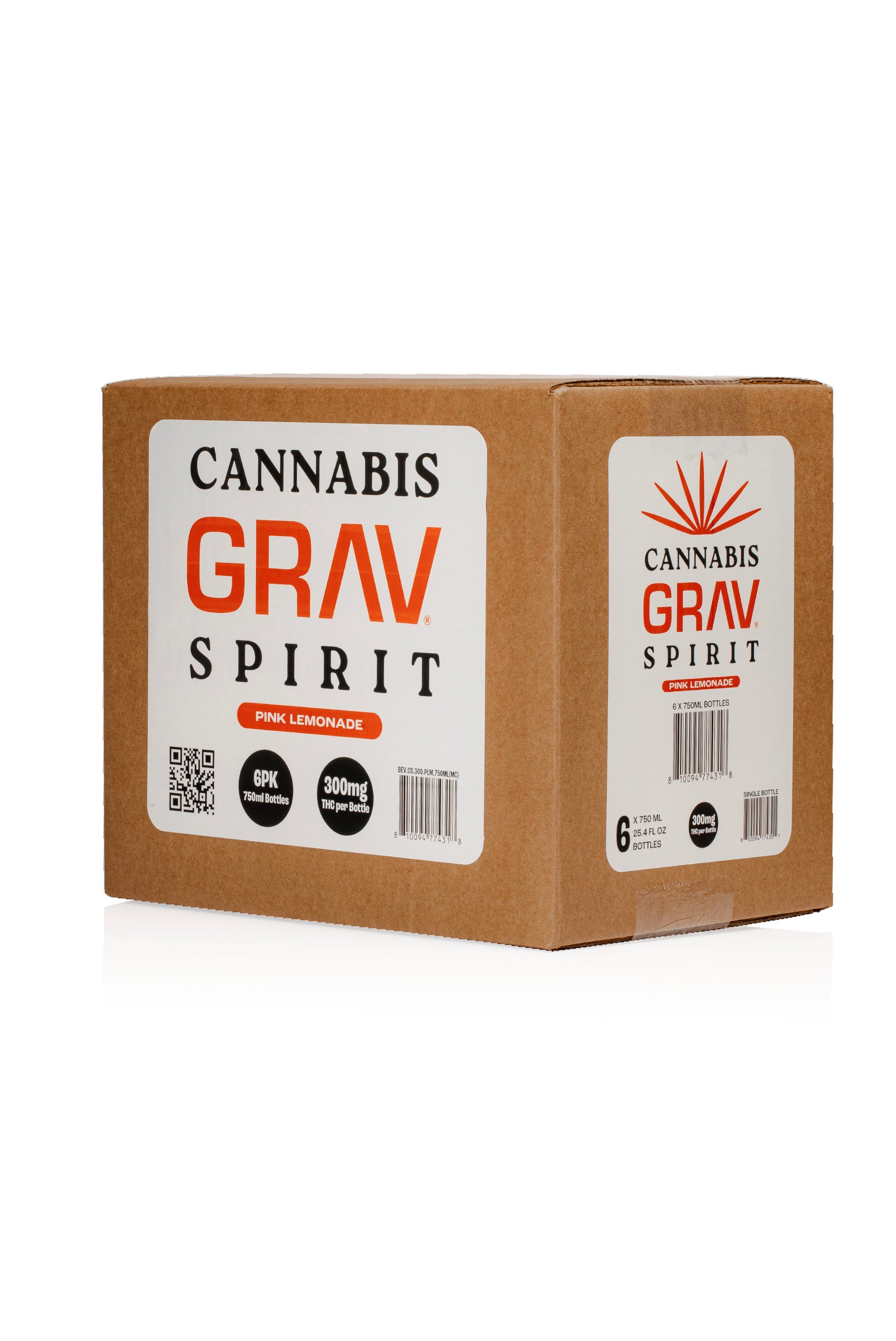 GRAV® Cannabis Spirit 300mg, Assorted Flavors, 750ml Bottle 6-Pack
