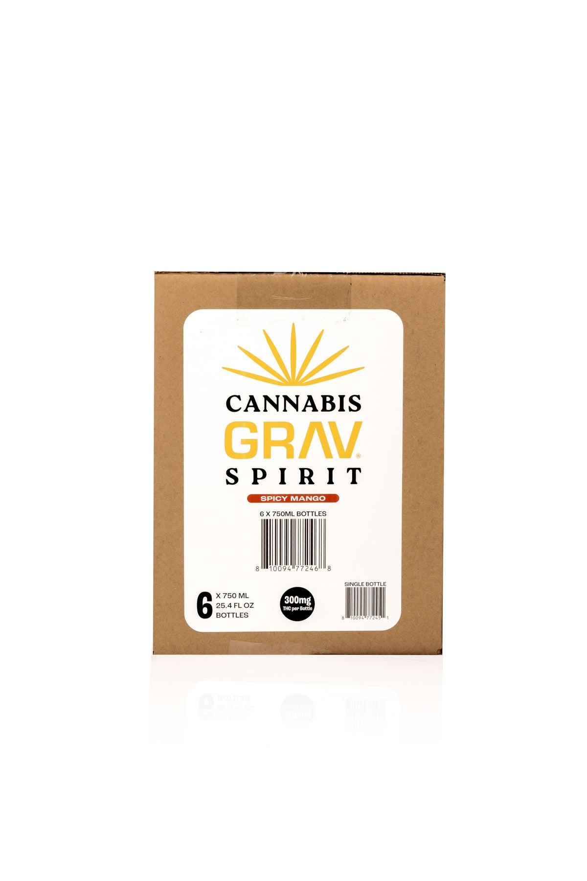 GRAV® Cannabis Spirit 300mg, Assorted Flavors, 750ml Bottle 6-Pack