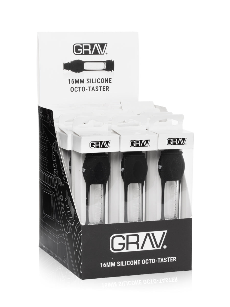 GRAV® Silicone Octotaster Countertop Pop Display, Black - 15 Pack
