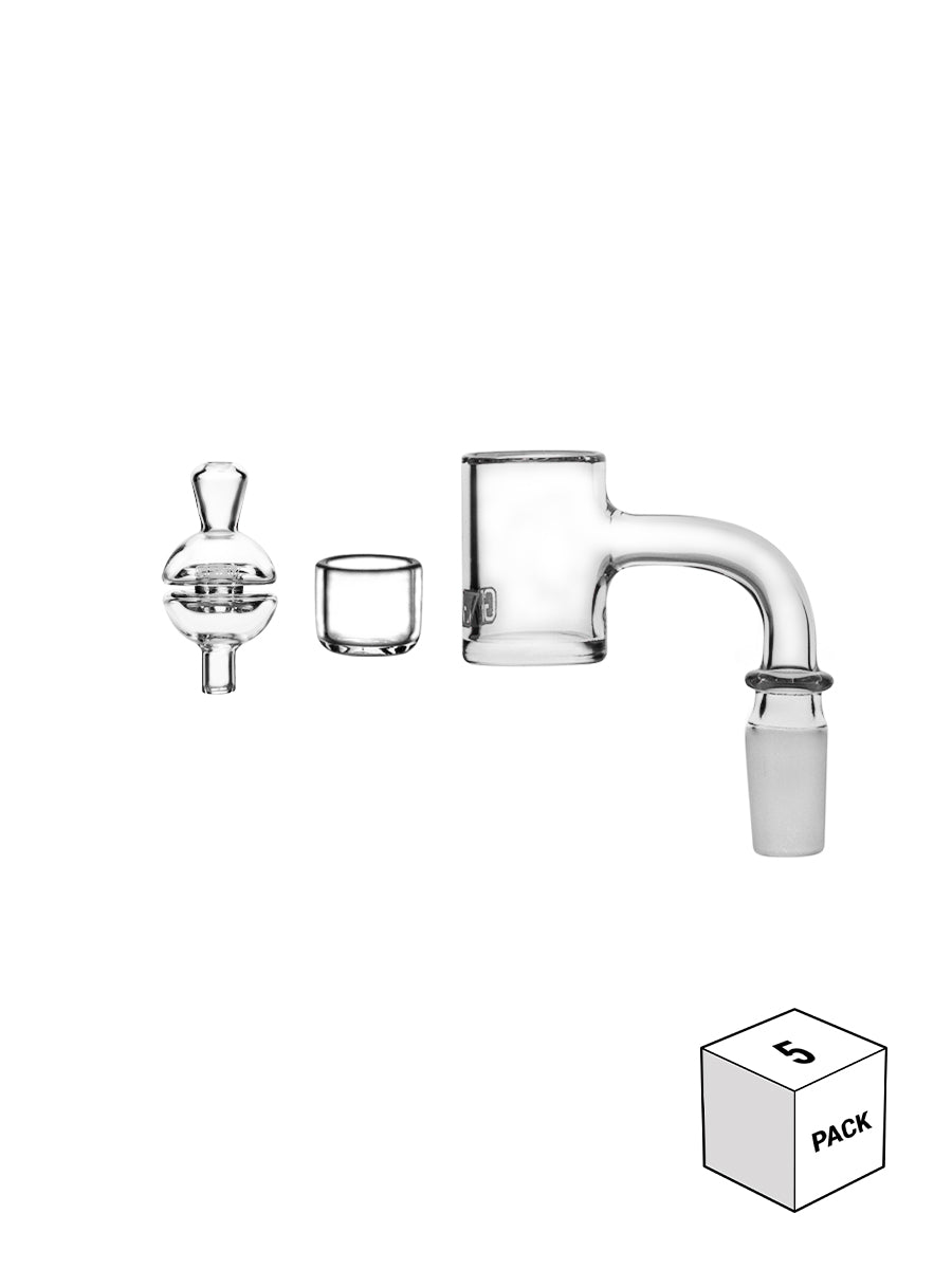 GRAV® 14MM 90°QUARTZ BUCKET, INSERTS & CARB CAP SET - Pack of 5