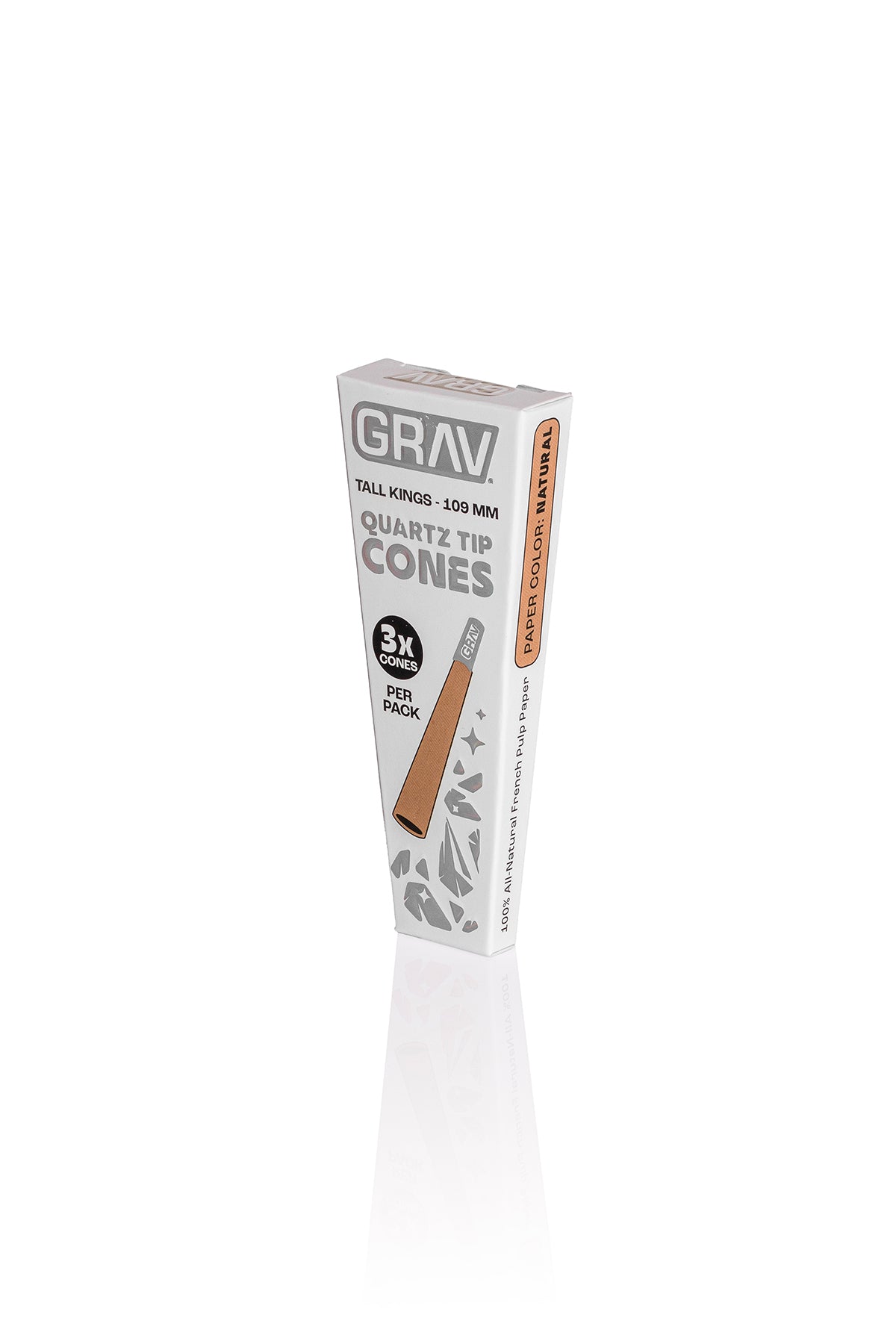 GRAV® Tall Kings Quartz Tip Cones - 16 Pack POP Display