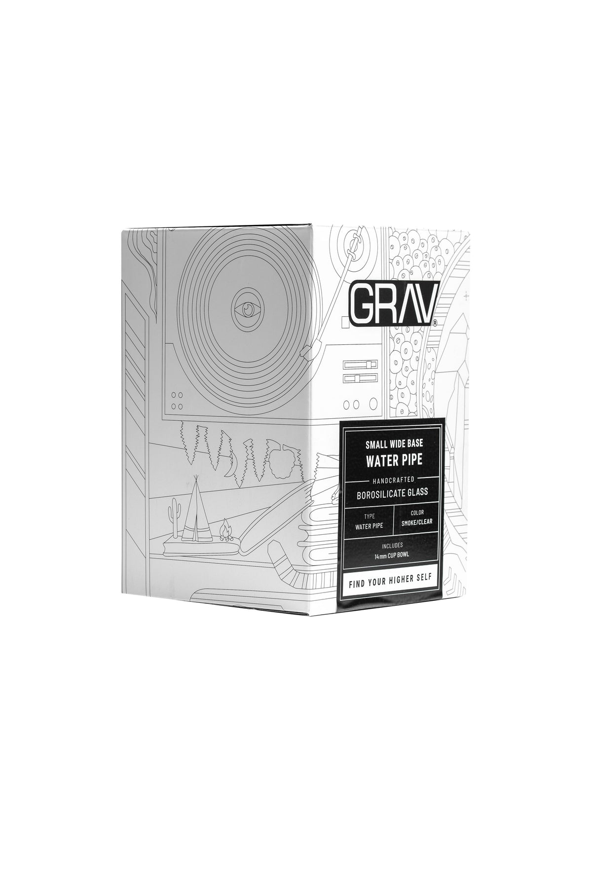GRAV® Small Wide Base Bong - Smoke