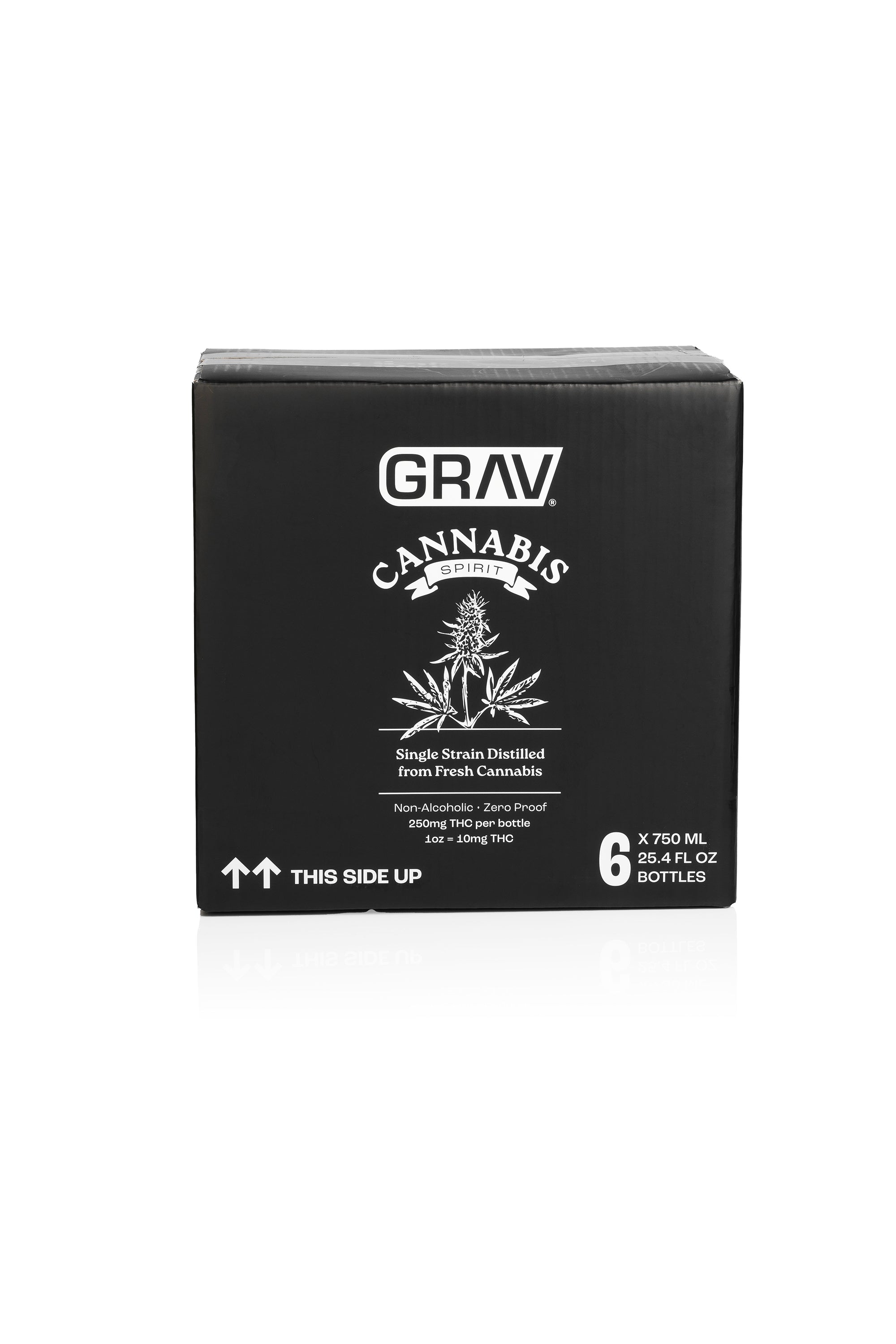 GRAV® Cannabis Spirit, 250mg - 750ml Bottle, 6-Pack