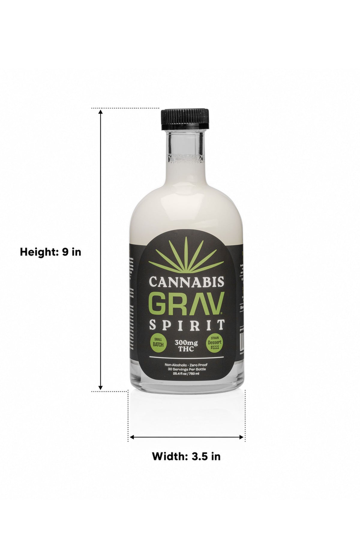 GRAV® Cannabis Spirit 300mg Natural - 750ml Bottle