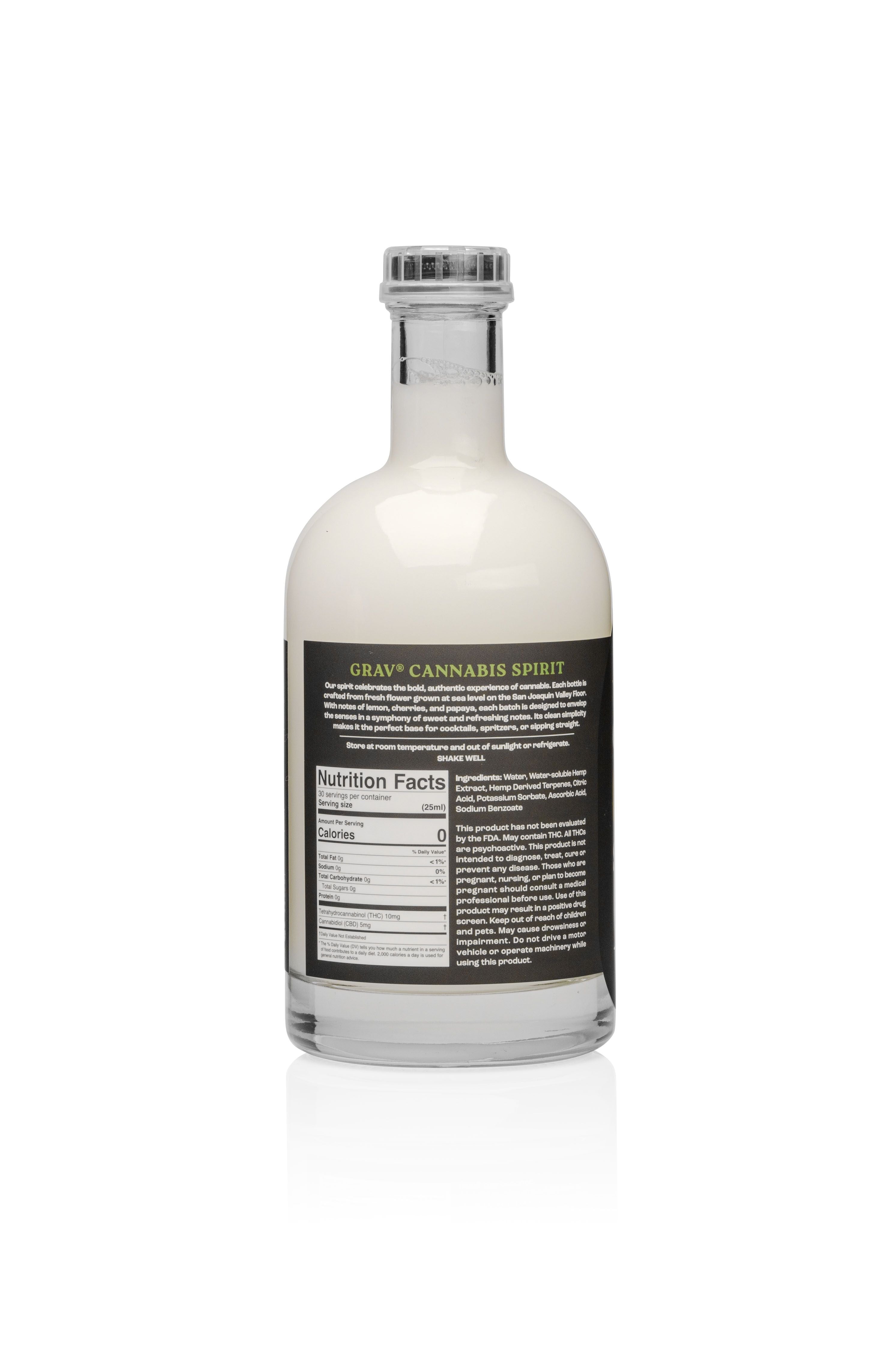 GRAV® Cannabis Spirit 300mg Natural - 750ml Bottle