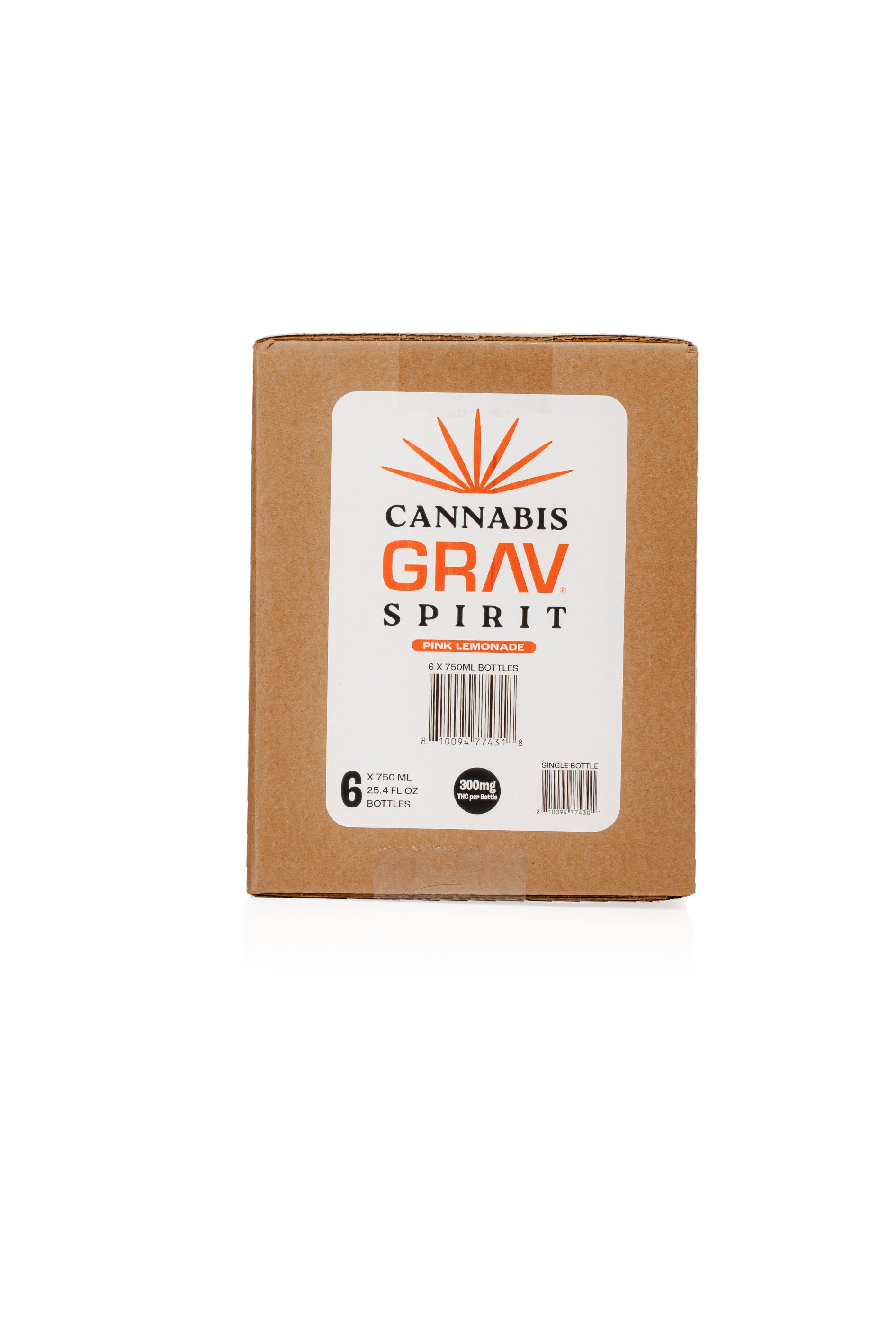 GRAV® Cannabis Spirit 300mg, Assorted Flavors, 750ml Bottle 6-Pack