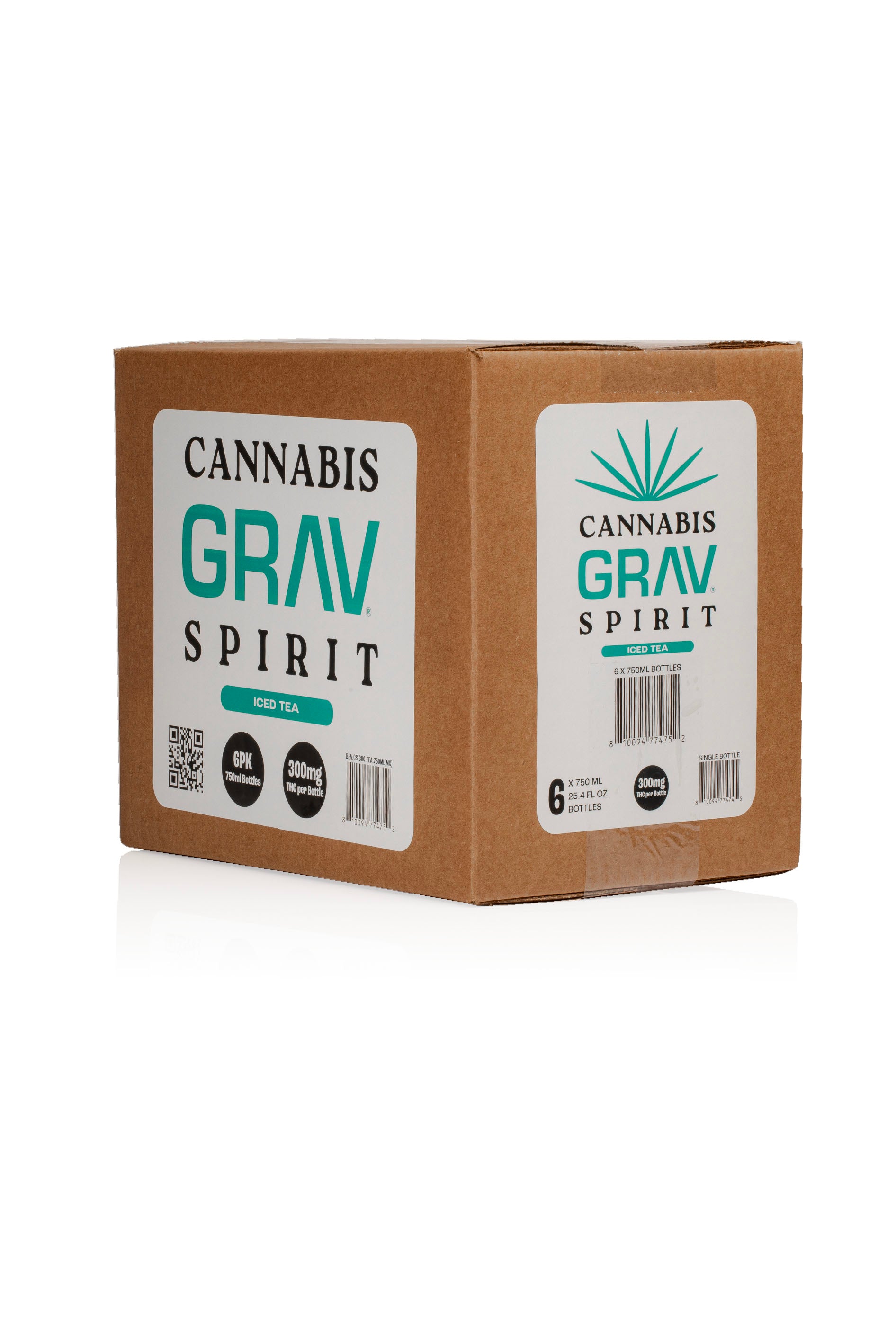GRAV® Cannabis Spirit 300mg, Assorted Flavors, 750ml Bottle 6-Pack