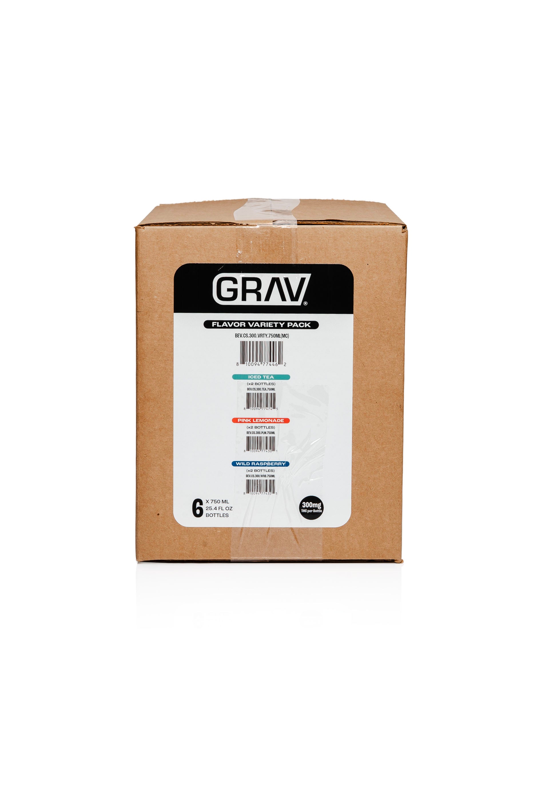 GRAV® Cannabis Spirit 300mg, Variety Pack, 750ml Bottle 6-Pack