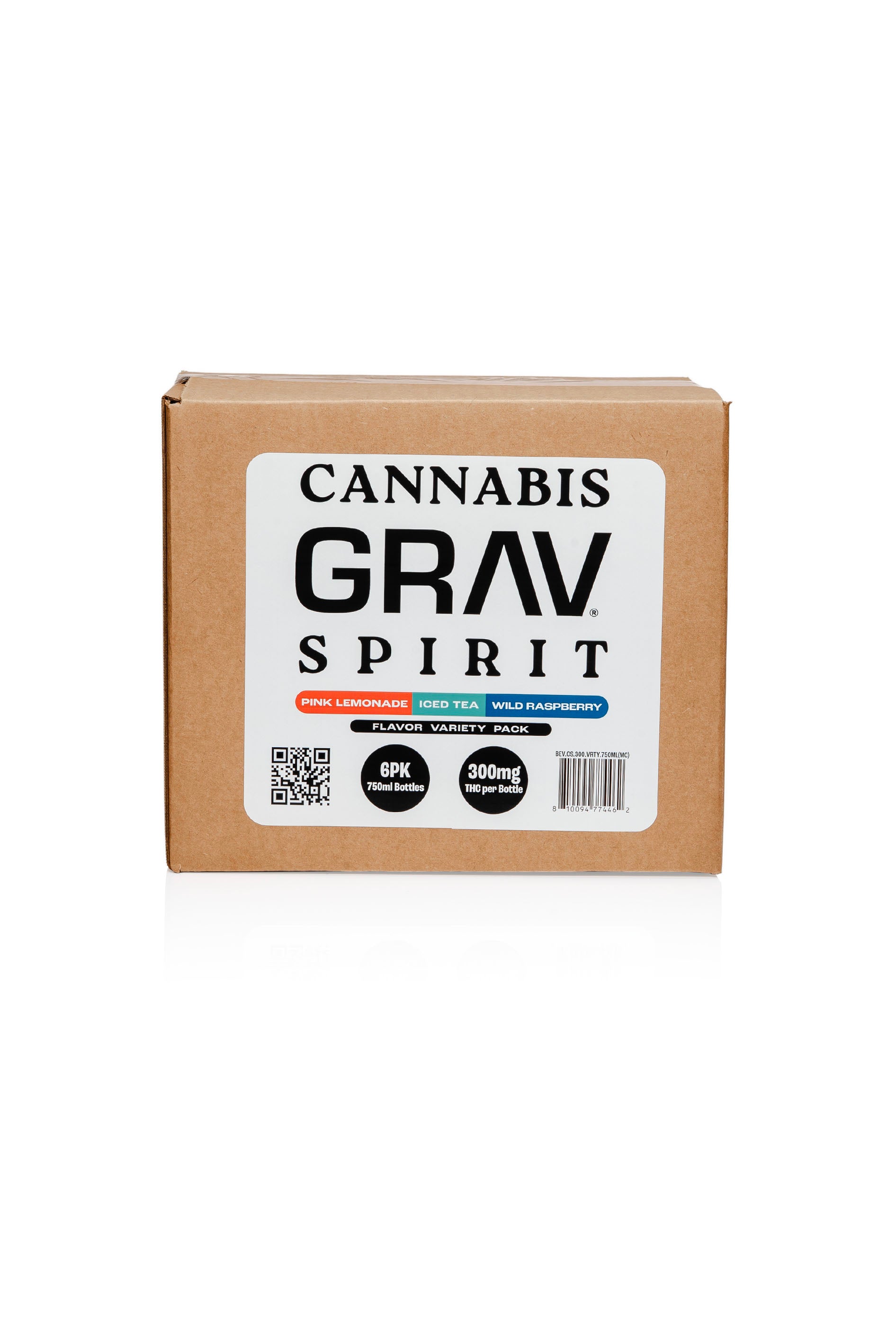 GRAV® Cannabis Spirit 300mg, Variety Pack, 750ml Bottle 6-Pack