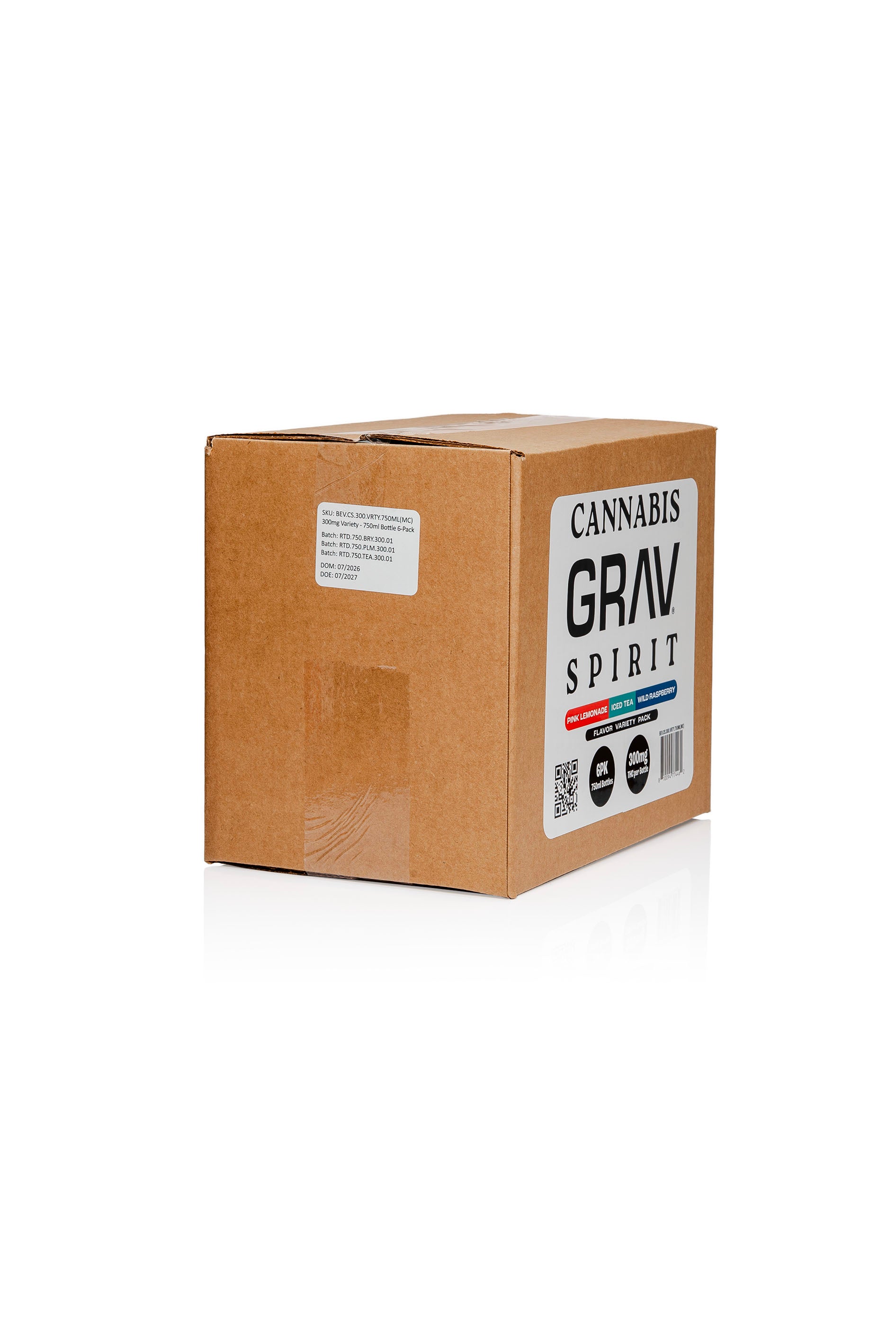 GRAV® Cannabis Spirit 300mg, Variety Pack, 750ml Bottle 6-Pack