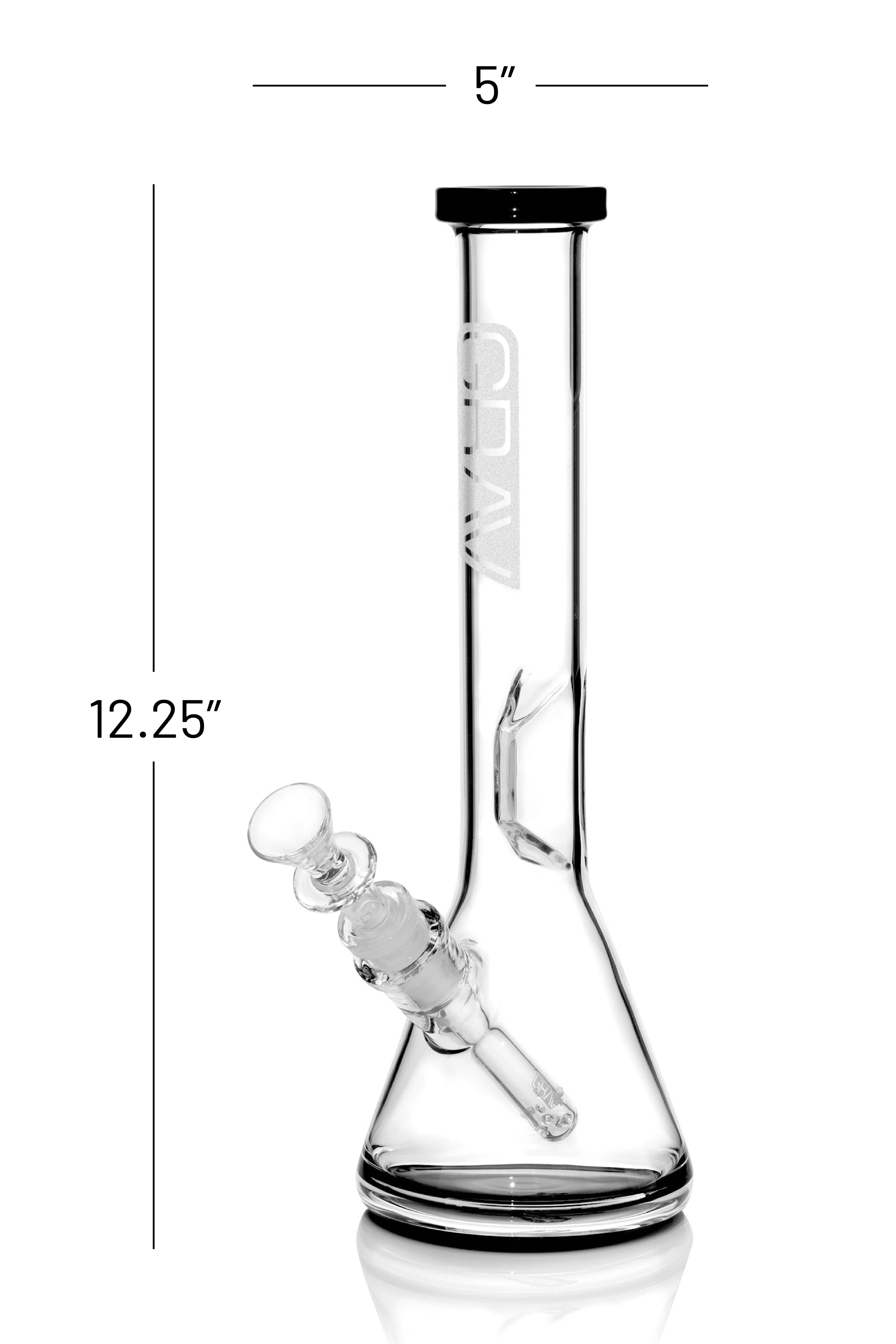 GRAV® Medium, Black Accent Beaker Base Water Pipe