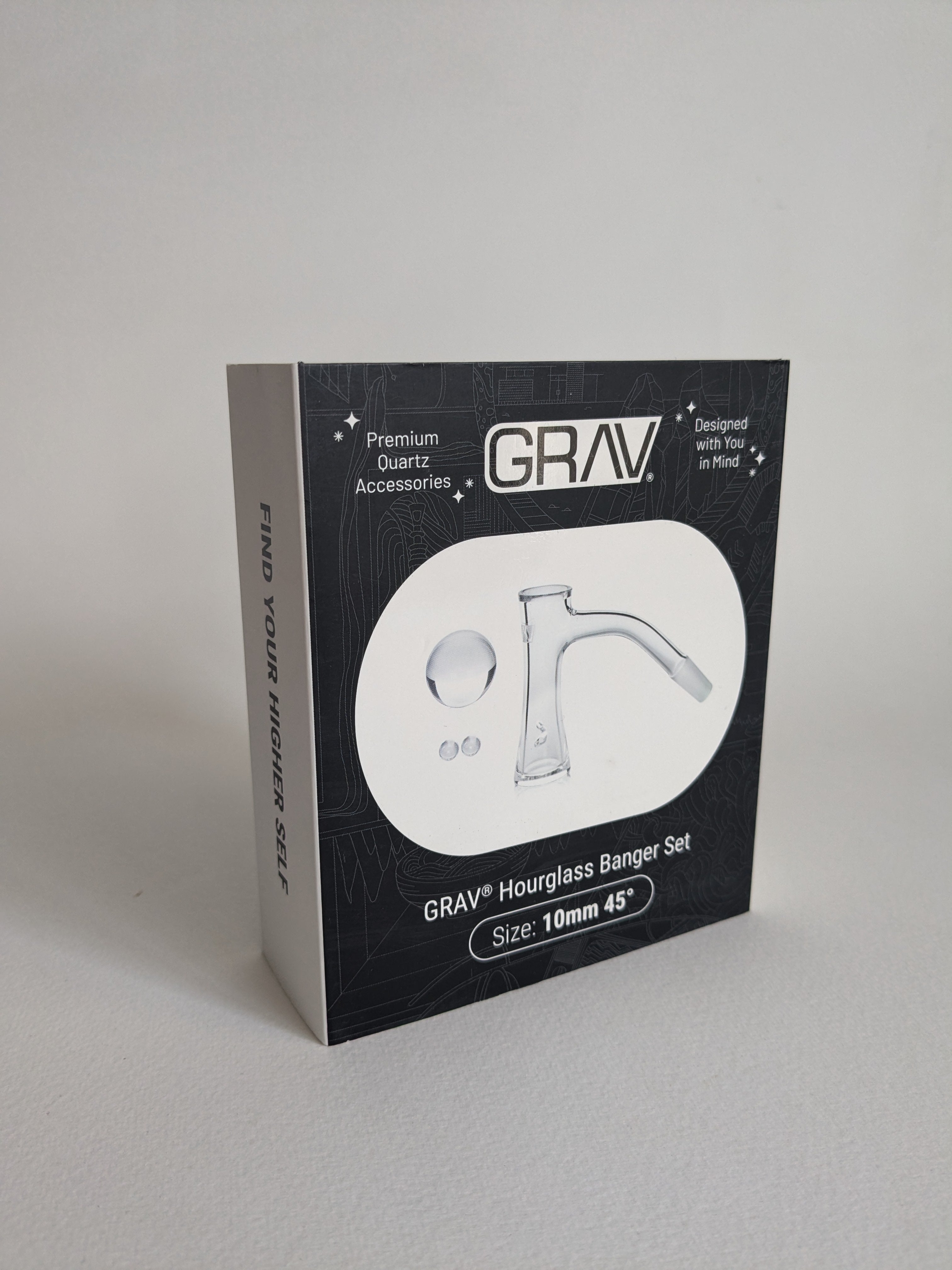 GRAV® 10mm 45° Quartz Hourglass Banger Set