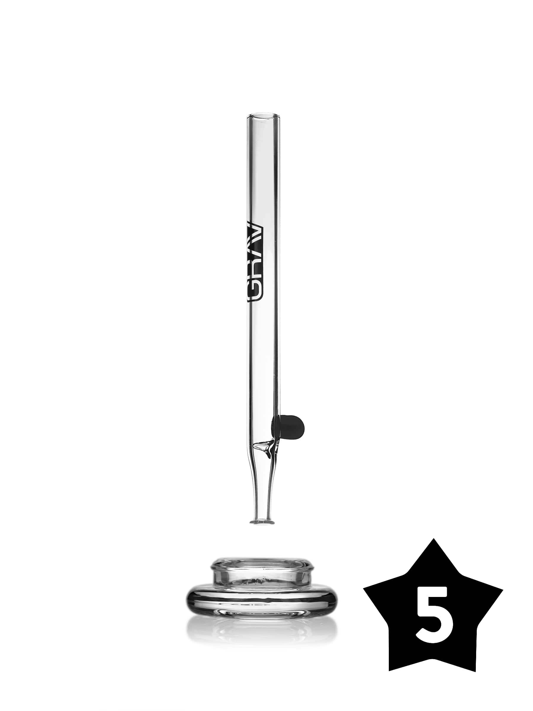 GRAV® Clear Vapor Straw & Dish - Legacy Style (Pack of 5)